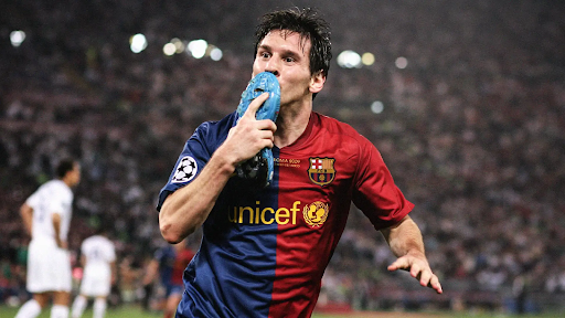 Messi ghi tổng cộng 672 bàn thắng trong suốt sự nghiệp thi đấu cho Barcelona