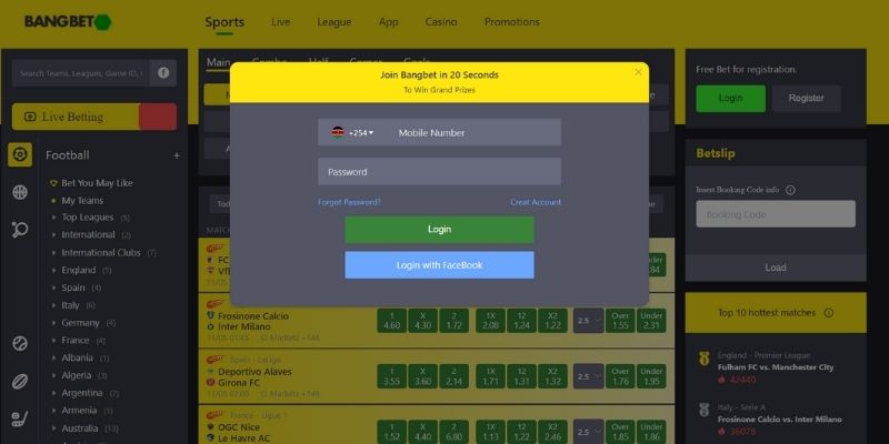 Bangbet Registration and Login
