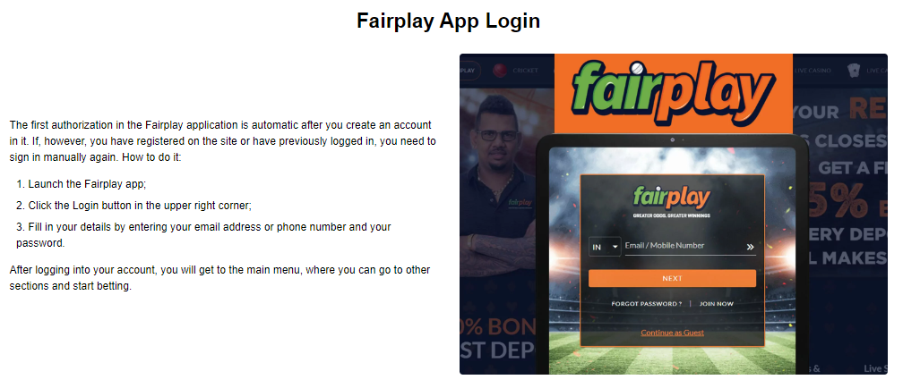 Register a New Account via the FairPlay App
