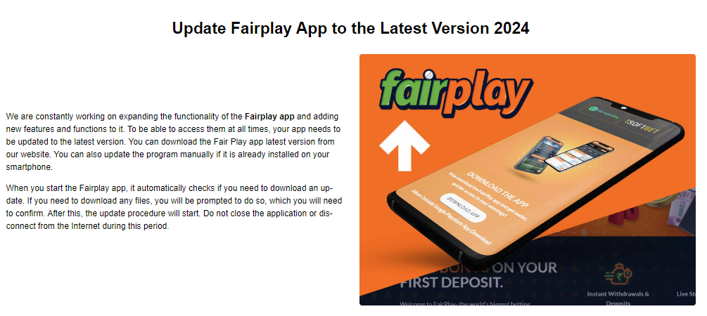 How to Update Your FairPlay App