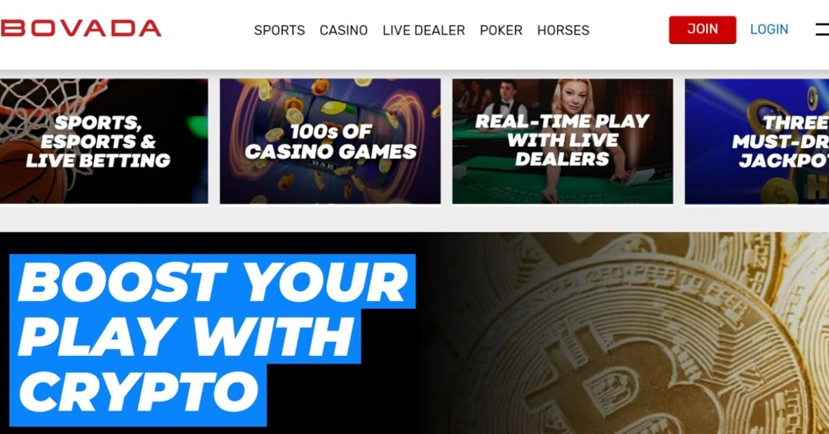 Access the Bovada Homepage to log in