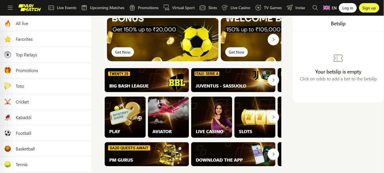 Parimatch is one of the betting sites that many people participate in