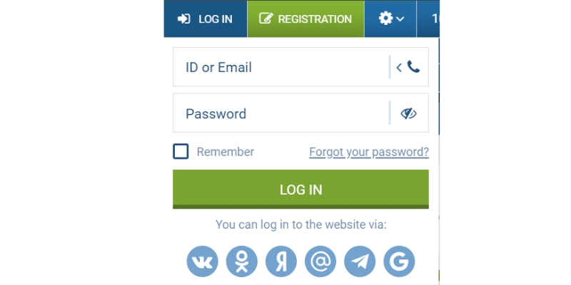 how to login 1xbet