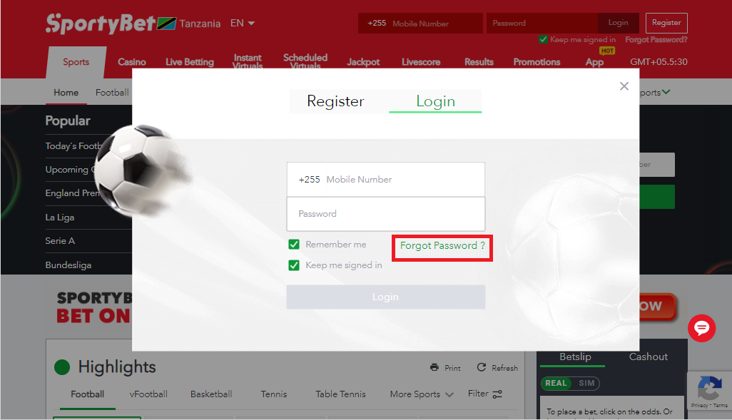 How to Recover SportyBet Account Password