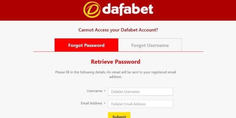 Simple way to recover Dafabet password