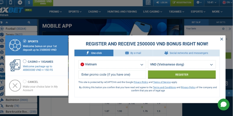 How to Register for 1xBet?