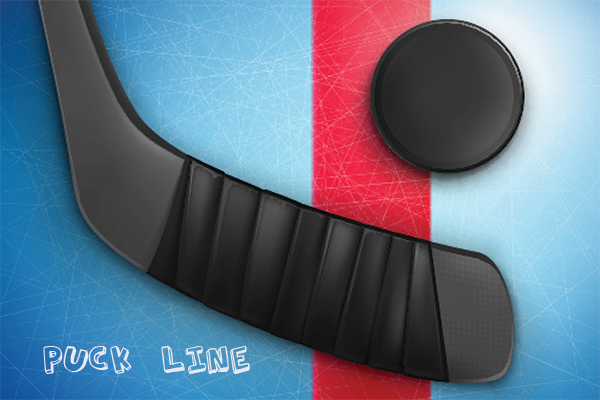 puck line in ice hockey